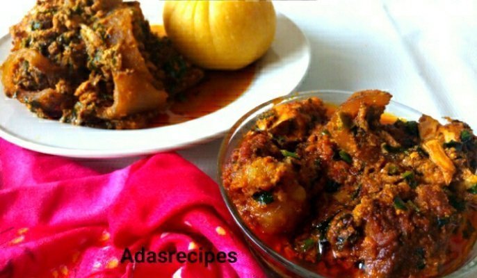 Ugu Uziza Leaves Stir-Fried Egusi Soup Recipe