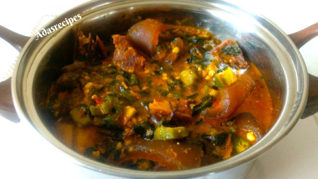 Okro soup with Ogbono