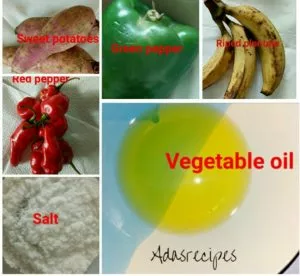 Fried Plantain Ingredients 1