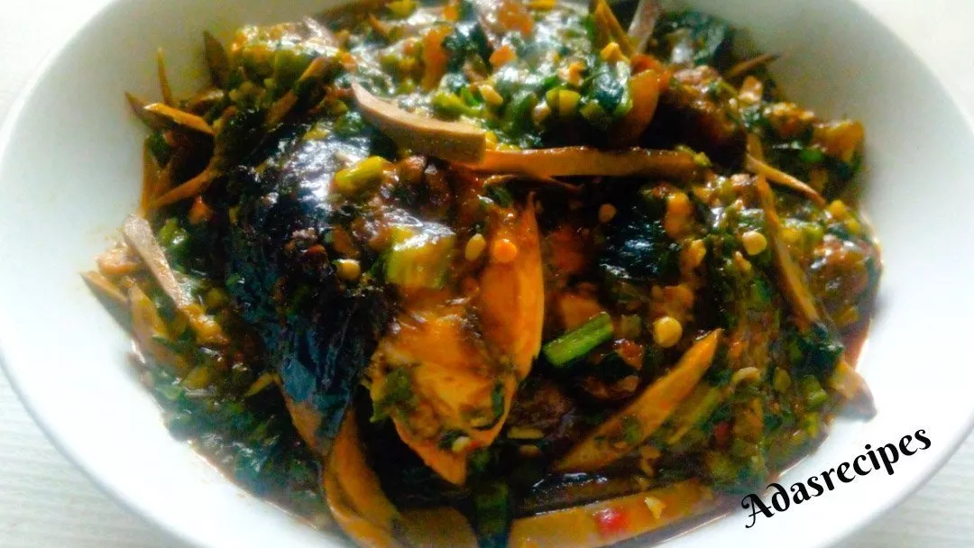 Ofe Ugba(shredded oil bean soup)